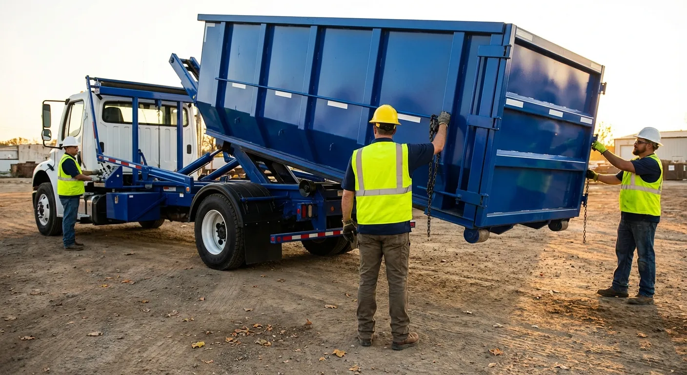 Commercial debris containment dumpster in Alameda, CA